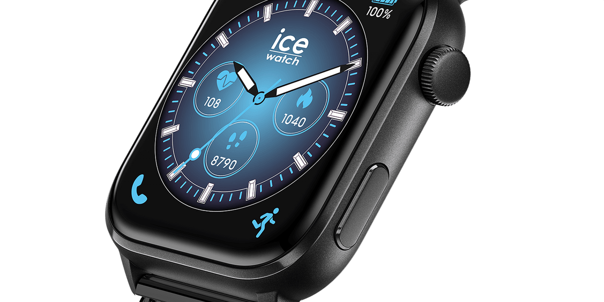 ICE smart rectangulaire Black Milanese • Ice-Watch