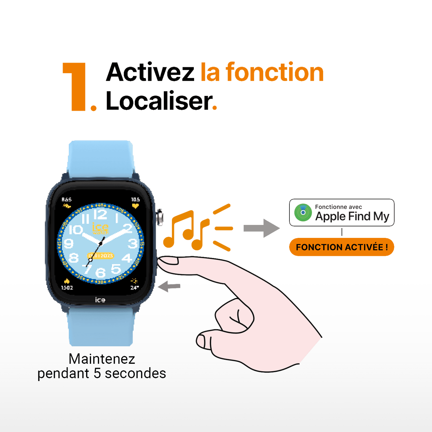 1. Activez la fonction "Localiser"