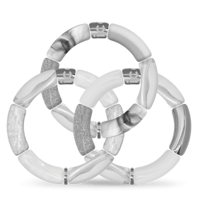 Pack Bella bracelet Silver Transparent