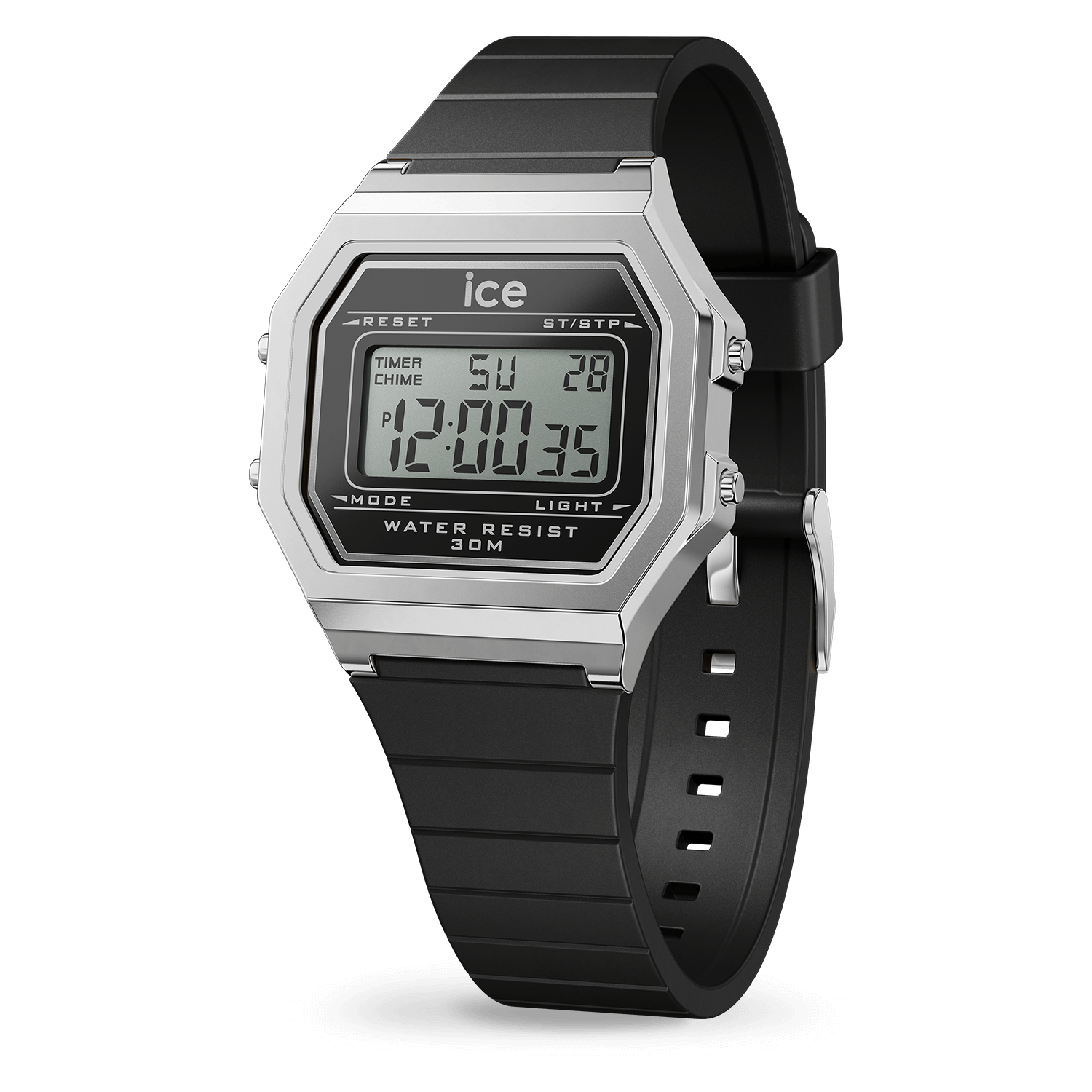 ICE digit retro Black Silver Ice Watch