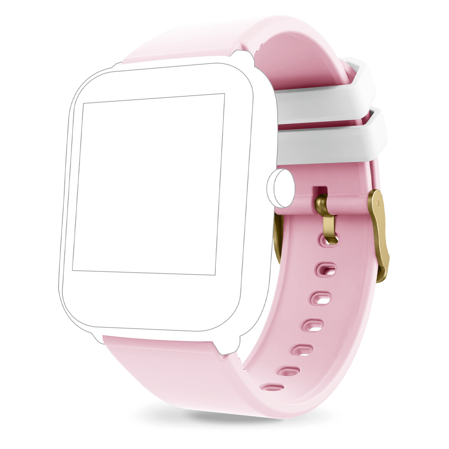 Dgtec smart watch with silicone outlet strap