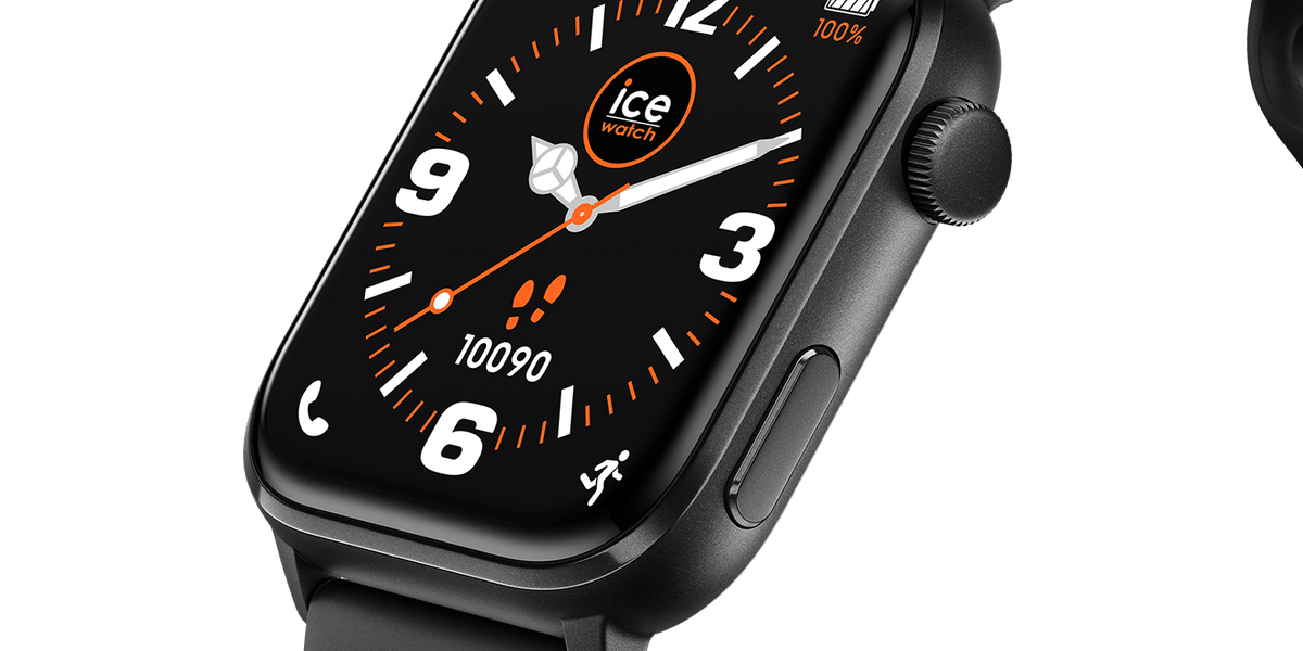 Watch For Ice ICE smart 2.0 rectangular 1.96 Black • Ice-Watch