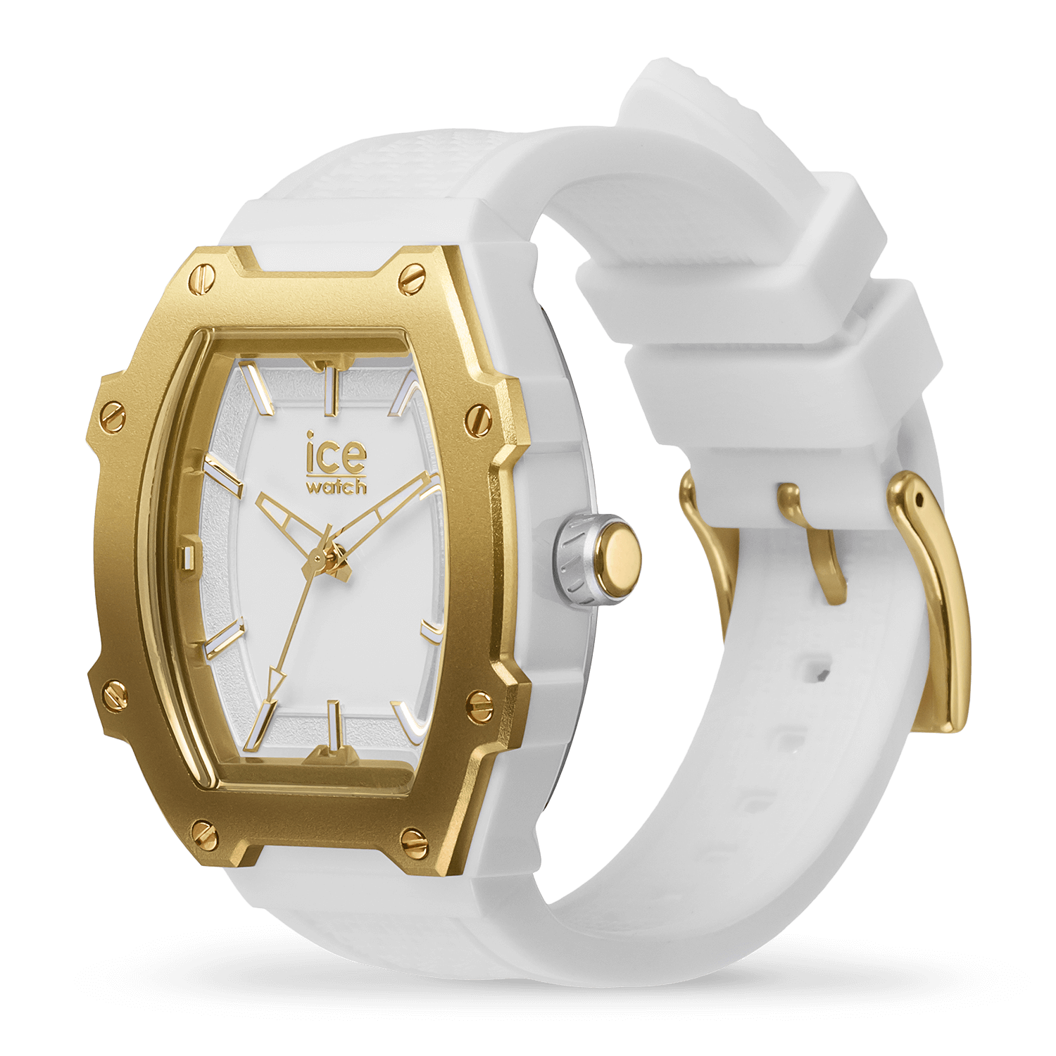 Ice-Watch Ice Boliday Clear White - Herrenuhr Mit Silikonarmband, 38 Mm, Wasserdicht 10 ATM