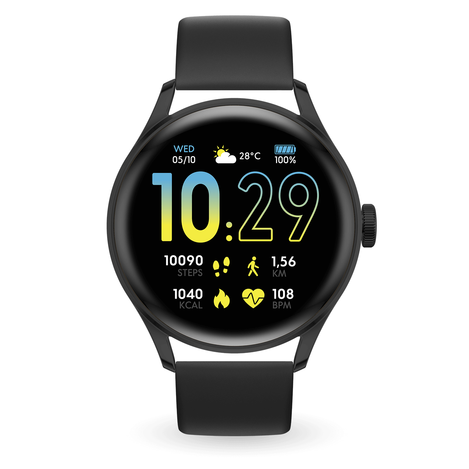 Black colour digital watch on sale