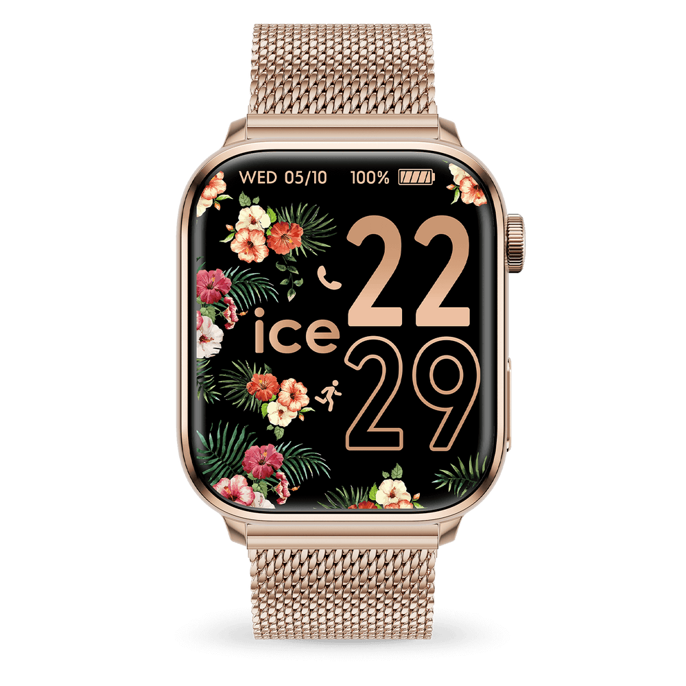 ICE-WATCH – Ice smart 2.0 Rose-Gold Milanese – Quadratische Smartwatch in Roségold für Damen mit Edelstahlarmband – 025233 (1,70 Zoll ICE-WATCH – Ice smart 2.0 Rose-Gold Milanese – Quadratische Smartwatch in Roségold für Damen mit Edelstahlarmband – 025233 (1,70 Zoll