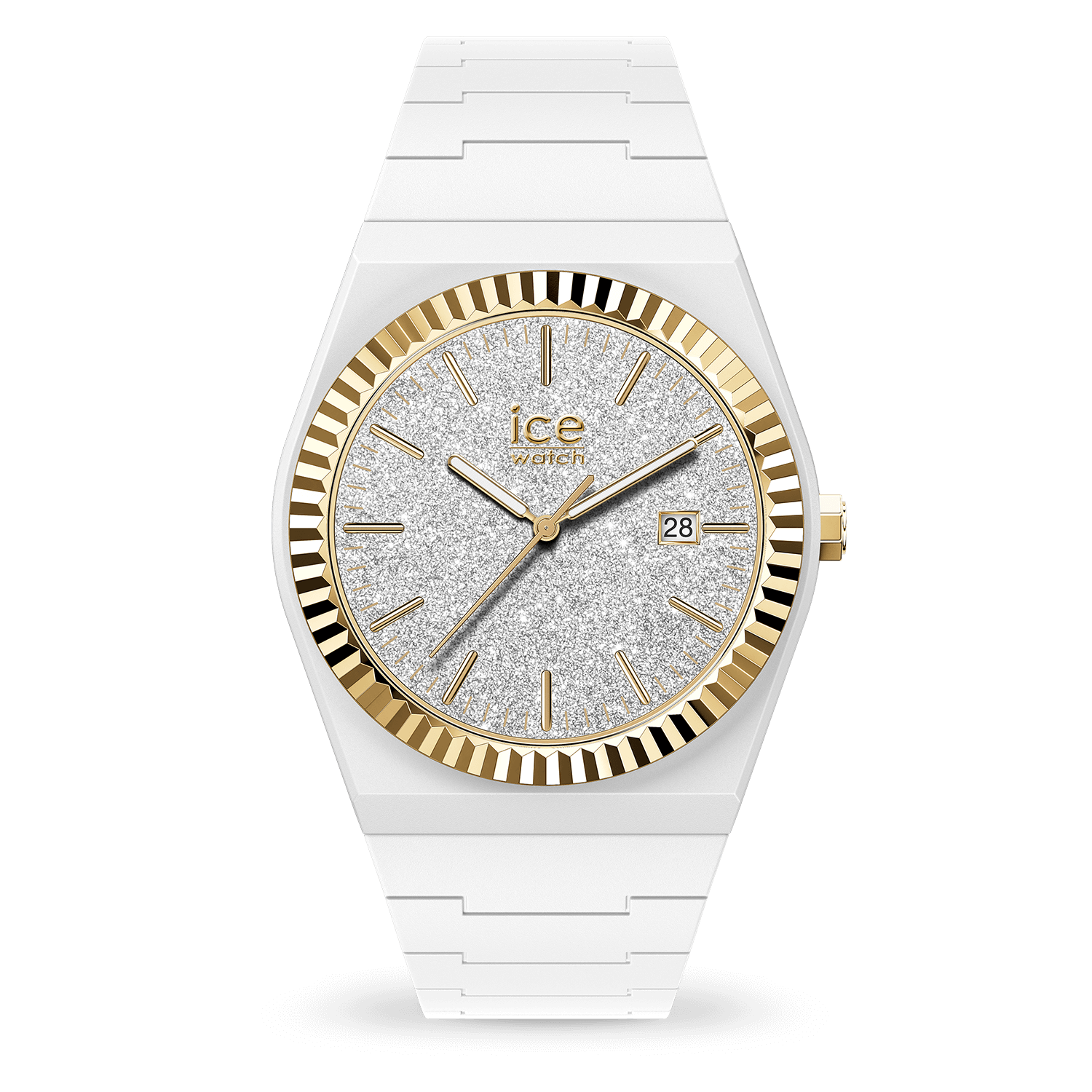 【ice watch】ペア ゴールド&amp;ホワイト(グリッター) ICE-WATCH / アイスウォッチ ICE glitter アイス グリッター ホワイト