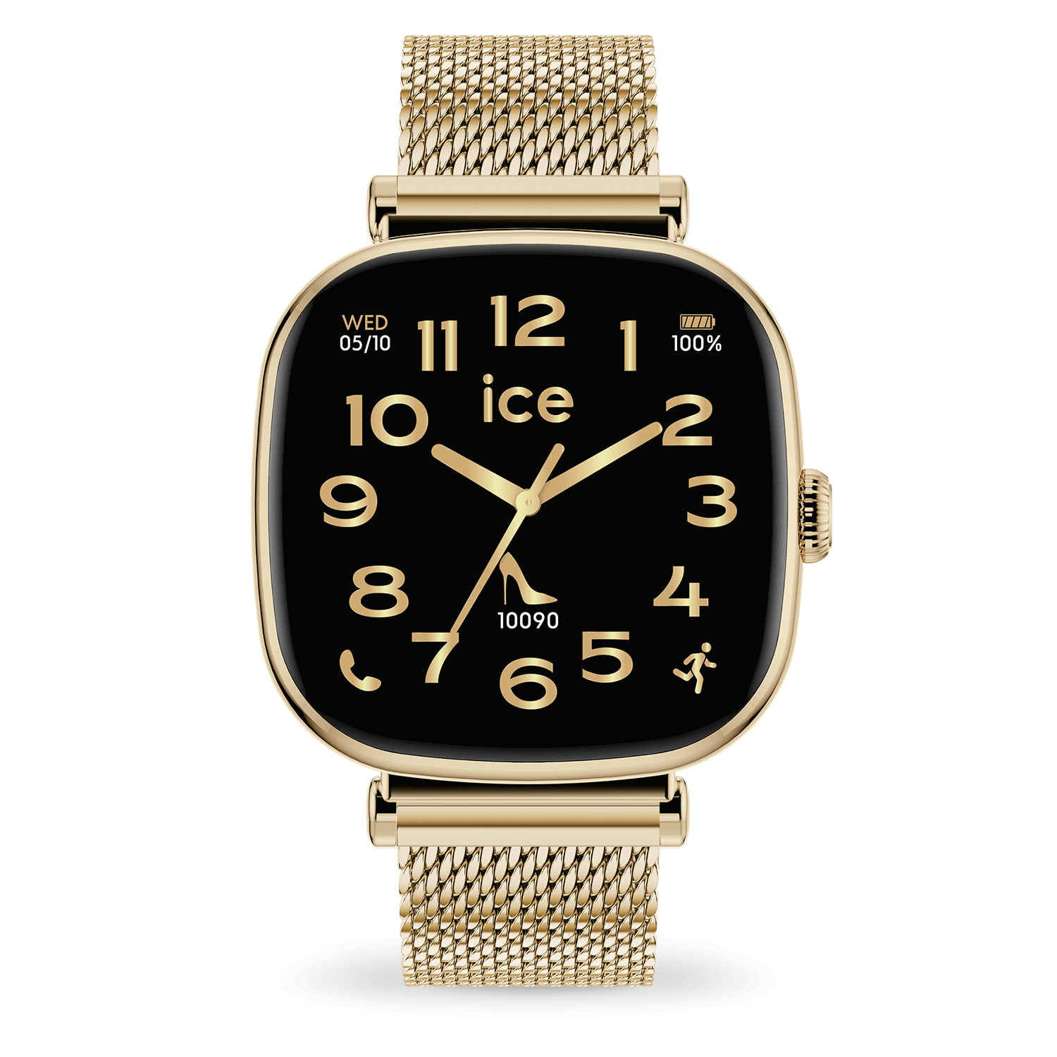 Montre Connectée ICE Smart 2.0 - Carrée 1,7 Pouces, Étanche IP68, Bracelet Silicone