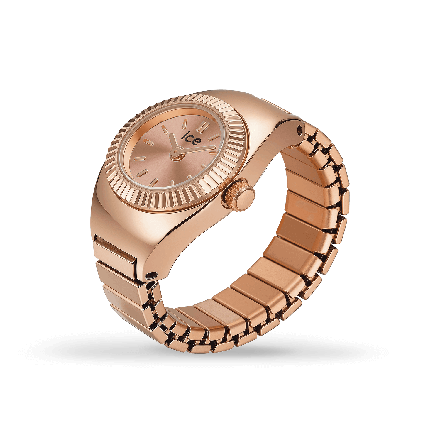 ice watch リングウォッチ「シュシュ」。ローズ-ゴールド:025519 Chouchou Rose-Gold • Ice-Watch