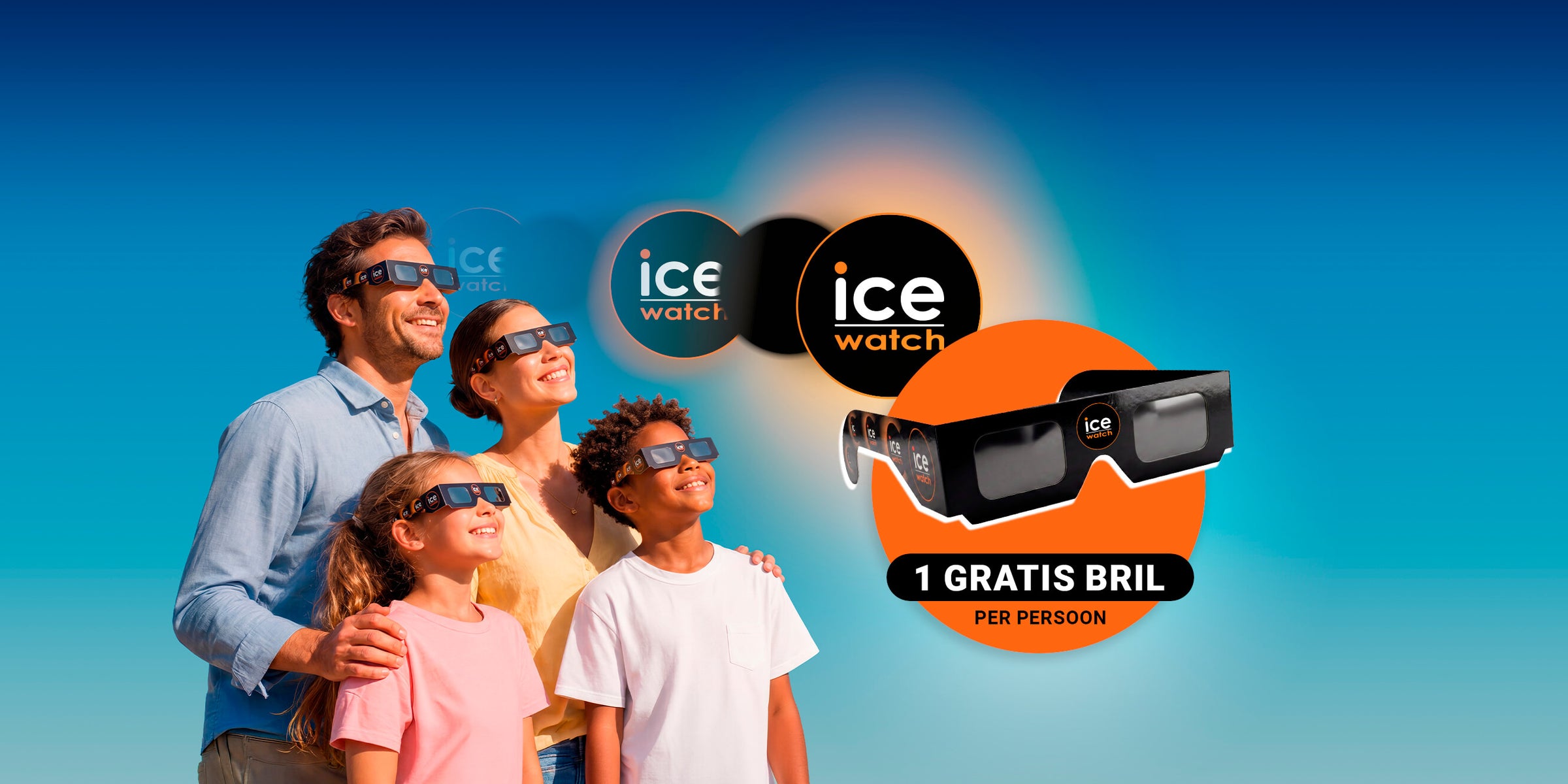 Op [12 augustus] trakteert de hemel ons op een spektakel, [Ice-Watch] trakteert u op de bril!